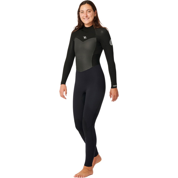 Rip Curl Omega 4/3mm Back Zip 2026 Våddragt Til Kvinder, 156WFS Black